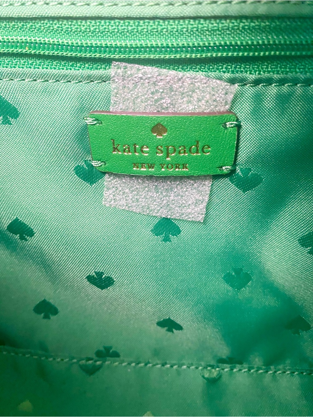 Kate Spade NWT Alexia Straw and Leather Crossbody Clutch in Green Bean - Picture 9 of 12